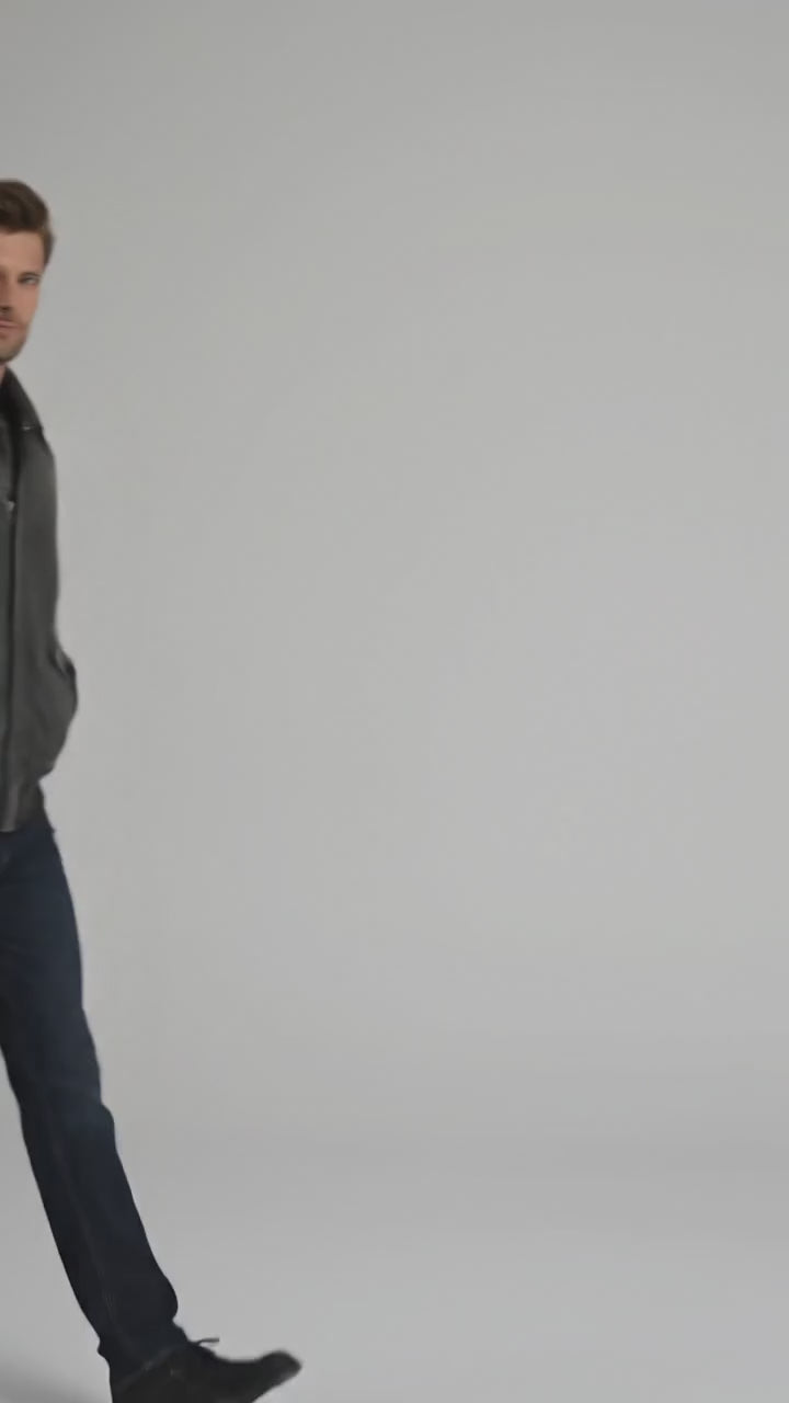 Leder Fliegerjacke Metropolitan Holzkohlegrau – Aviator-Stil