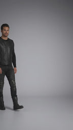 Titan-Flow Perforierte Motorradweste aus Leder – Atmungsaktiver Moto-Stil