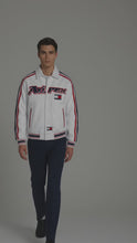 Load and play video in Gallery viewer, Men’s Real Leather Sport Bomber Jacket – Moto Streetwear Style
