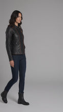 Load and play video in Gallery viewer, Women’s Epoch Leather Moto Jacket – Harley Davidson Black Biker Jacket
