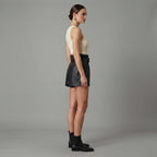 Women's  Faux Black Leather Shorts