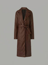 Laden Sie das Bild in den Galerie-Viewer, Damen Marciano Lana Langer Ledermantel – Luxuriöser Designer Trench-Stil
