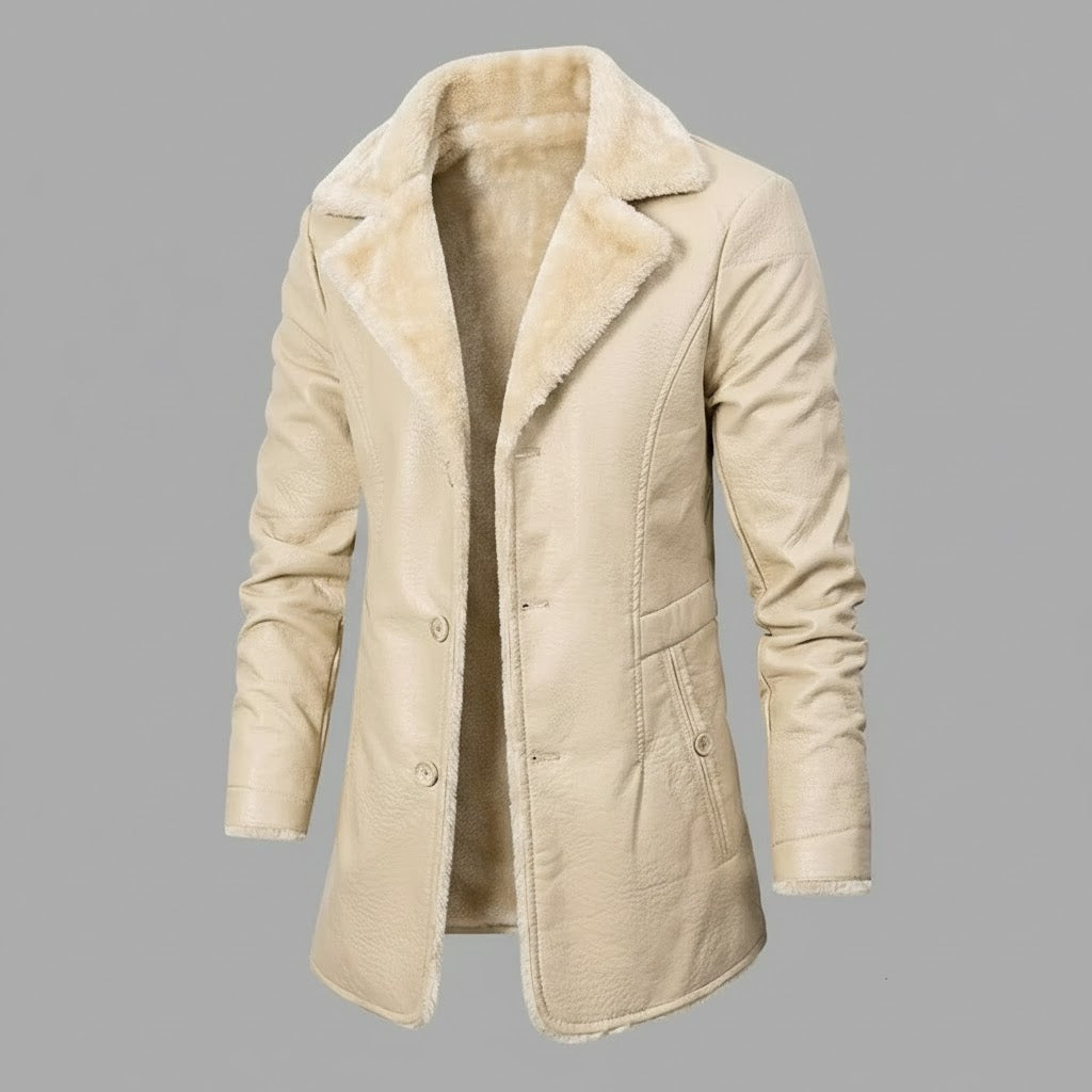 Men's Cream Vintage Jacket | Lightweight Mid-Season Outerwear – Leather Outlet