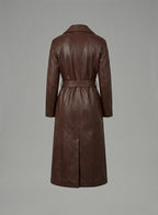 Women’s Marciano Lana Long Leather Coat – Luxury Designer Trench Style
