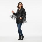 Women's Stylish Fringe Genuine Western Leather Jacket