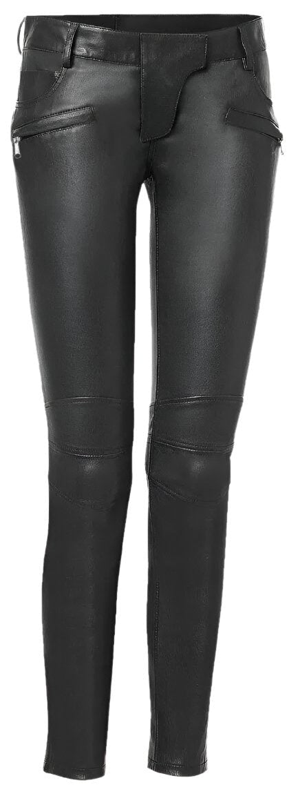 Damenhose aus schwarzem Lammleder