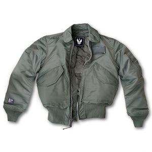 Sage Green A-2 Flight Jacket Leather Outlet