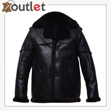 Load image into Gallery viewer, Men Pure Black Sheepskin Leather Jacket
