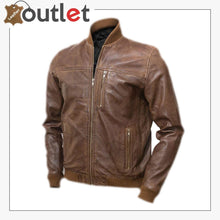 Load image into Gallery viewer, Men Tawny Brown Bomber Jacket
