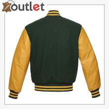 Load image into Gallery viewer, Forest Green Varsity Jacket
