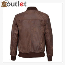 Load image into Gallery viewer, Men Vintage Brown Bomber Jacket
