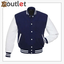 Load image into Gallery viewer, Oxford Blue Varsity Jacket
