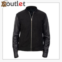 Load image into Gallery viewer, Men Jet Black Bomber Jacket
