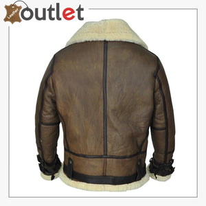 Men Brown B3 Aviator Shearling Jacket