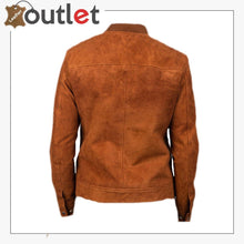 Load image into Gallery viewer, Men Brown Bomber Suede Jacket
