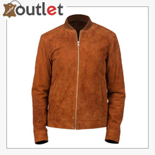 Load image into Gallery viewer, Men Brown Bomber Suede Jacket

