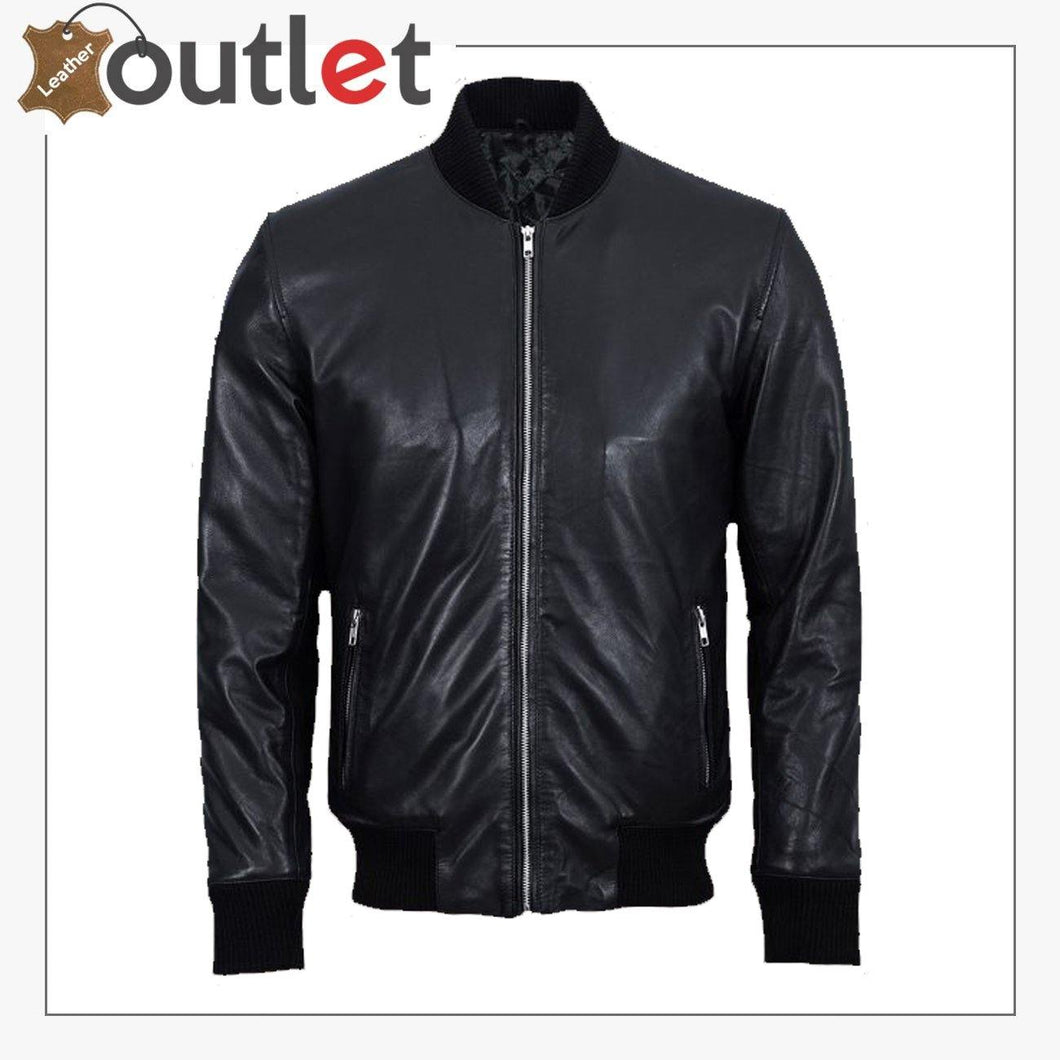 Men Biker Bomber Jacket