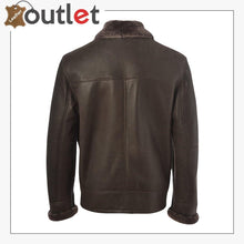 Load image into Gallery viewer, Men Black Shearling Leather Jacket

