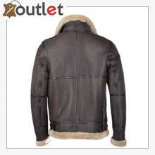 Load image into Gallery viewer, Men Dark Brown RAF Shearling Jacket
