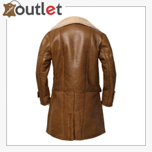 Load image into Gallery viewer, Men Brown Shearling Leather Coat
