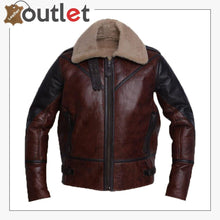 Load image into Gallery viewer, Men Umber Brown Shearling Jacket
