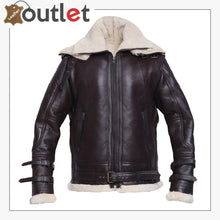 Load image into Gallery viewer, Men Jet Black Shearling Jacket

