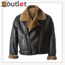 Load image into Gallery viewer, Men Black B3 Sheepskin Jacket
