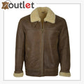 Men Brown Aviator Shearling Leather