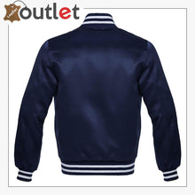 Load image into Gallery viewer, Navy Blue Satin Jacket
