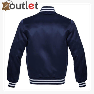 Navy Blue Satin Jacket