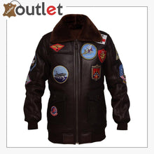 Load image into Gallery viewer, Men Dark Brown Top Gun Jacket
