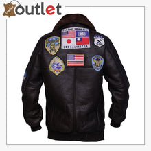 Load image into Gallery viewer, Men Dark Brown Top Gun Jacket
