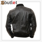 Men Pitch Black Bomber Jacket