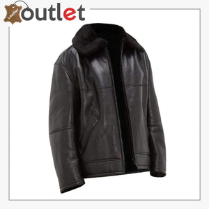 Black B3 Shearling Jacket For Men