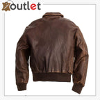 A2 Aviator Brown Bomber Leather Jacket Leather Outlet