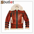 Aviator Sheepskin RAF Mens B3 Bomber Leather Jacket - Leather Outlet