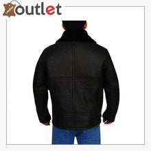 Load image into Gallery viewer, B3 Aviator Bomber Sheepskin Black Jacket
