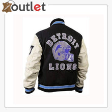 Load image into Gallery viewer, Beverly Hills Cop Axel Foley Detroit Lions Letterman Biker Jacket
