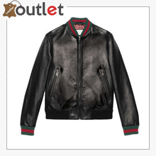 Load image into Gallery viewer, Black Stylish Leather Jacket for Mens - Leather Outlet
