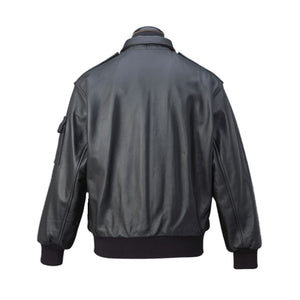 Men’s Aviator A-2 Black Tornado Bomber Jacket Leather Outlet