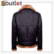 Load image into Gallery viewer, Brown B3 Real Shearling Sheepskin Leather Bomber Flying Jacket
