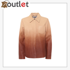 Dégradé leather shirt