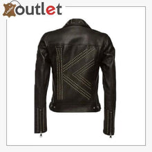 Load image into Gallery viewer, Embellished Leather Studded &amp; Biker Jacket
