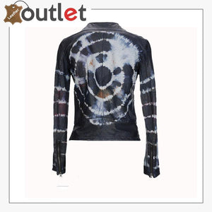 Fashion Women Printed Leather Jacket