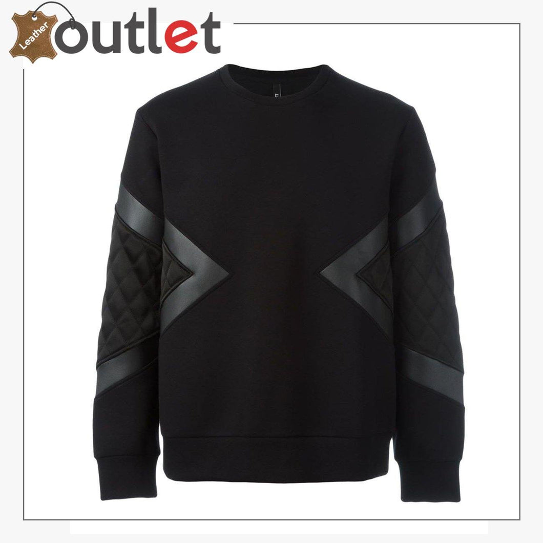 Genuine Leather cotton and Leather Shirt - Leather Outlet