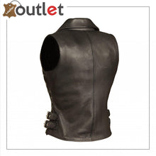 Load image into Gallery viewer, Goddess- Ladies Motorcycle Leather Vest - Leather Outlet
