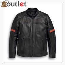 Load image into Gallery viewer, H-D Harley-Davidson Men&#39;s Triple Vent System Trostel Leather Jacket
