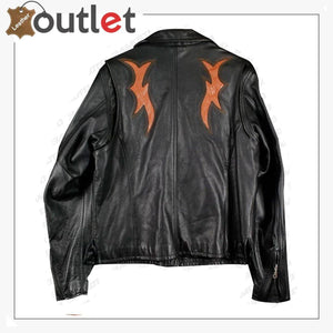 Harley Davidson Biker Leather Jacket Black Womens