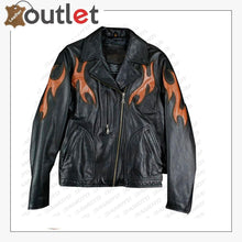 Load image into Gallery viewer, Harley Davidson Biker Leather Jacket Black Womens
