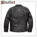 Harley-Davidson Men's Dauntless Convertible Leather Jacket - Leather Outlet